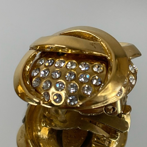 CHANEL Rhinestone Round CC Logo Clip On Earrings - Picture 4 of 11